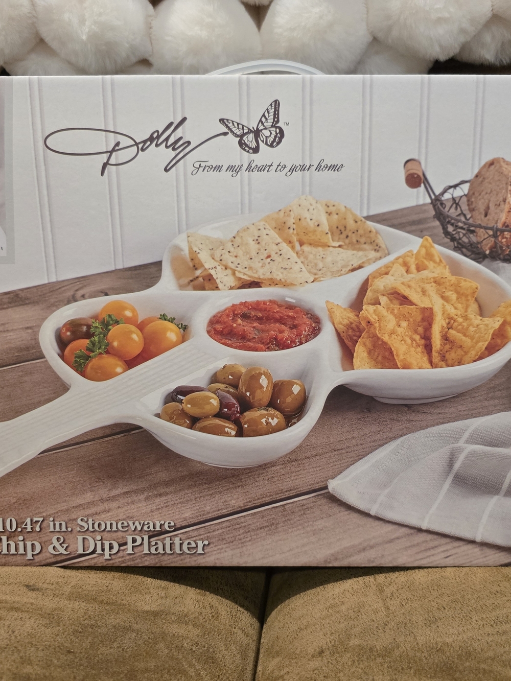 Dolly Parton White Multi-Compartment Stoneware Serving Platter
